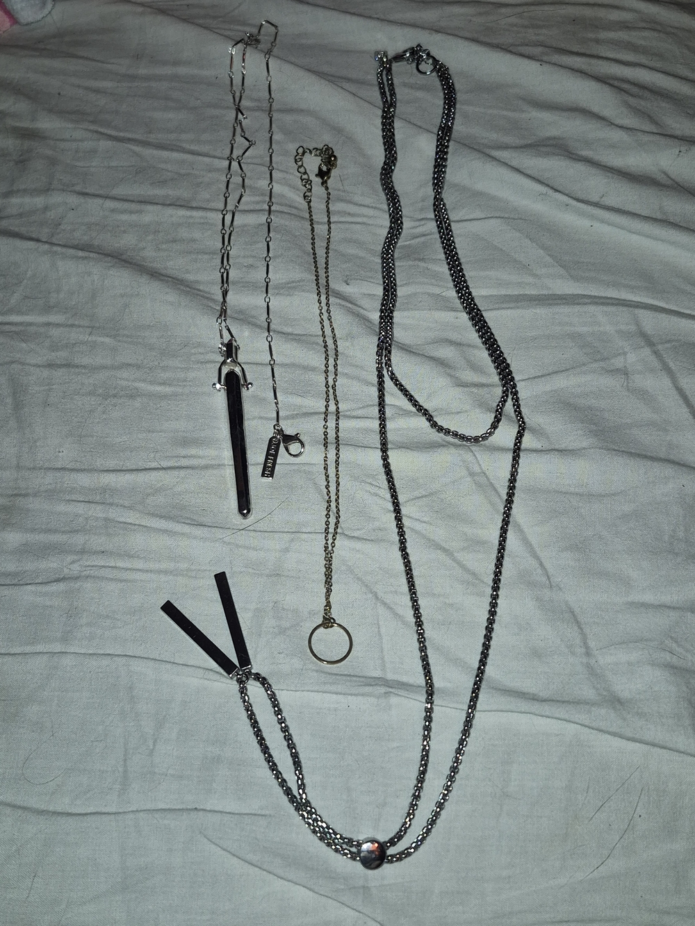 Joe's Fresh Silver Layered Necklace Set